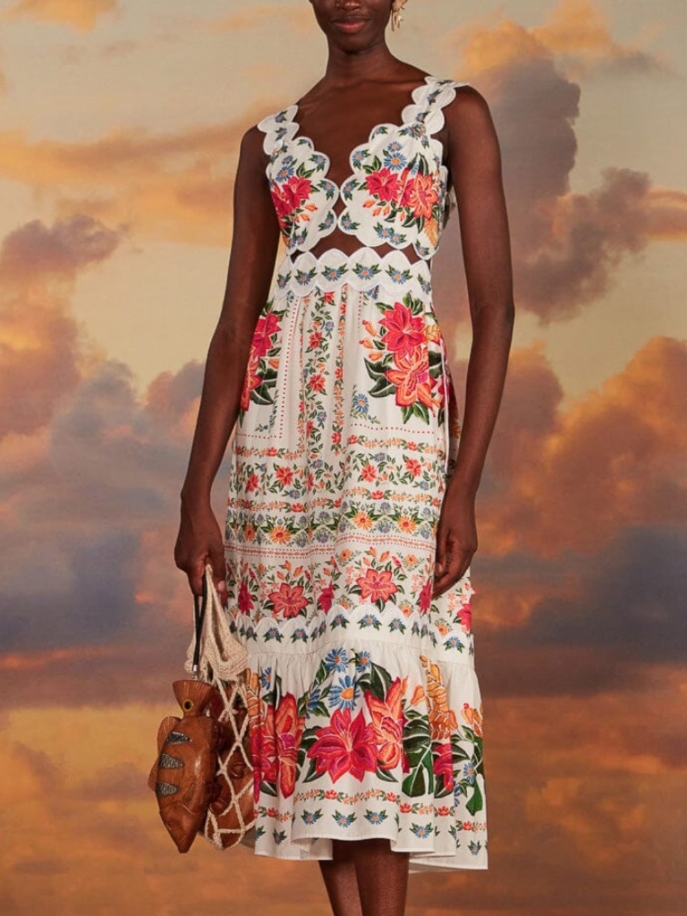Off-White Bloom Garden Maxi Dress